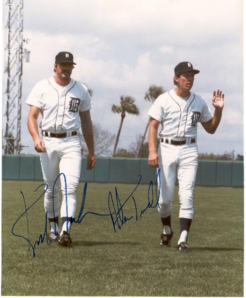 Kirk Gibson & Alan Trammell Autographed Color 8 x 10