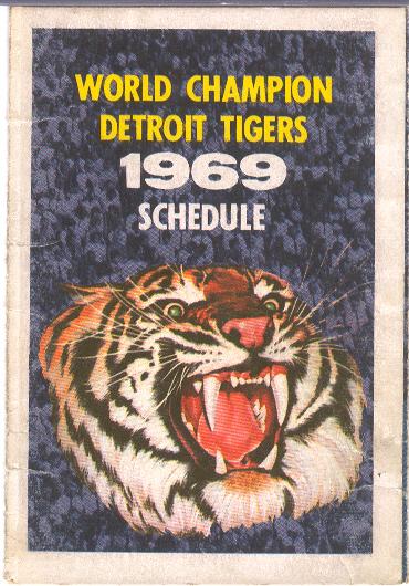 1969 Detroit Tigers Stroh’s Beer Schedule