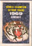 1969 Detroit Tigers Stroh’s Beer Schedule
