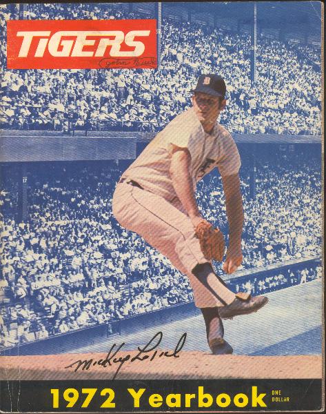 1972 Detroit Tigers Yearbook