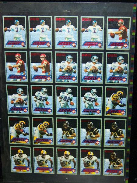 1994 Collectors Edge Football- 1 Uncut "FX" Sheet of 25! 