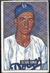 1951 Bow Bb- Hi#- #299 Clyde King, Dodgers