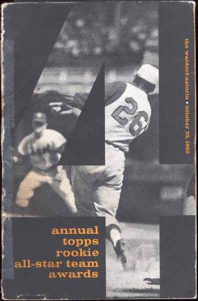 1962 Topps Rookie All Star Awards Banquet Program