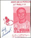 Andy Seminick Autographed Philly IX(1980) Advertising Piece