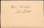 Del Wilber Autographed 5-1/4 x 3-1/2 Piece of Cardboard