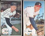 1964 Topps Giant Baseball- 2 Diff. Personalized Autographed Cards