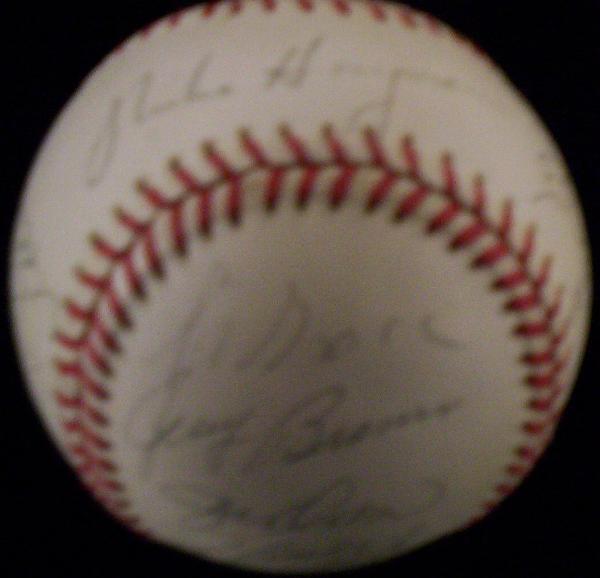 1991 Cleveland Indians Autographed Official Bobby Brown Baseball with 25 Signatures
