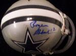 Dallas Cowboys Football Mini Helmet Autographed by Roger Staubach