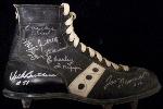 Spot Bilt Leather High Top Cleat Autographed by 14 Pro Football Hall of Famers