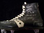Spot Bilt Leather High Top Cleat Autographed by 16 Pro Football Hall of Famers