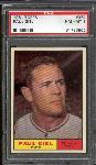 1961 Topps Bb- #374 Paul Giel, Twins- PSA Nm-Mt 8 
