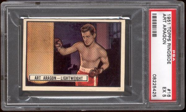 1951 Topps Ringside Boxing- #16 Art Aragaon-PSA EX 5