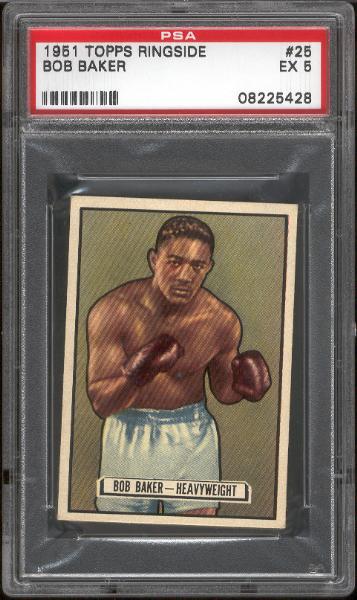 1951 Topps Ringside Boxing- #25 Bob Baker- PSA Ex 5 