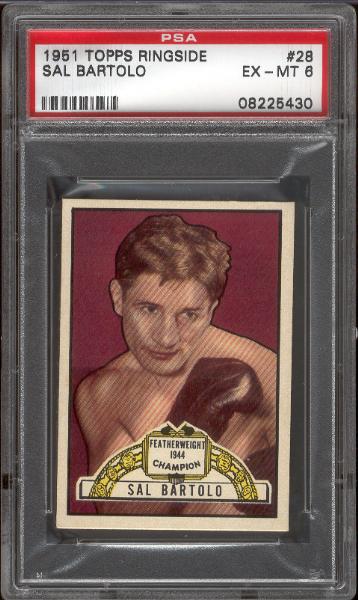 1951 Topps Ringside Boxing- #28 Sal Bartolo- PSA Ex-Mt 6 