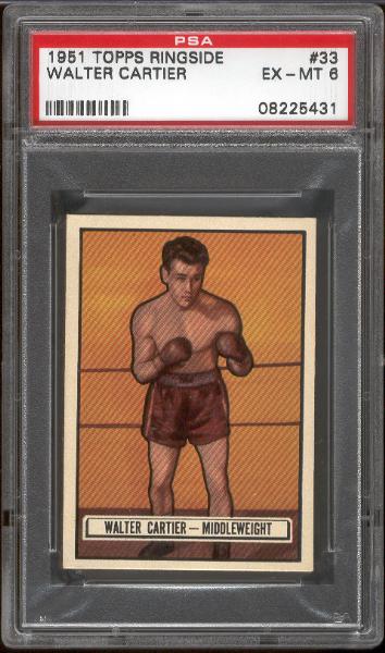 1951 Topps Ringside Boxing- #33 Walter Cartier- PSA Ex-Mt 6 