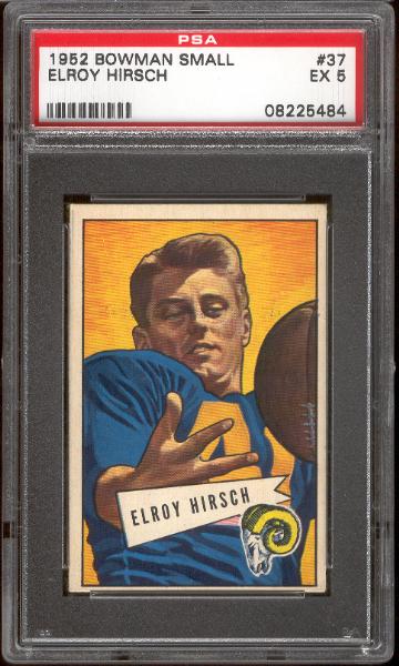 1952 Bowman Football Small- #37 Elroy Hirsch, Rams- PSA Ex 5 