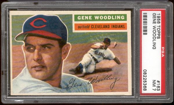 1956 Topps Baseball- #103 Gene Woodling, Indians- PSA NM 7 