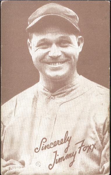 1939-46 Salutation Exhibits- Jimmy Foxx(Sincerely)