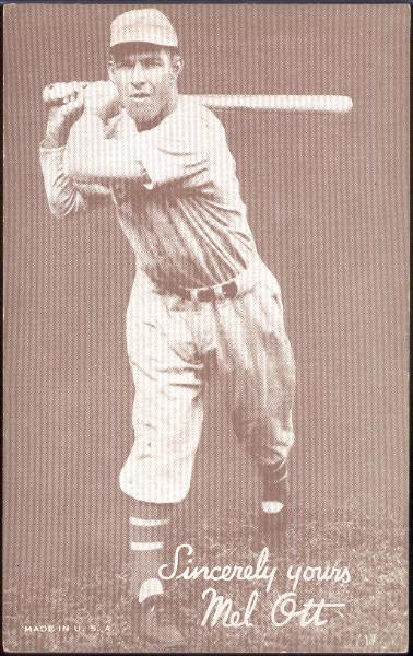 1939-46 Salutation Exhibit- Mel Ott(Sincerely Yours)