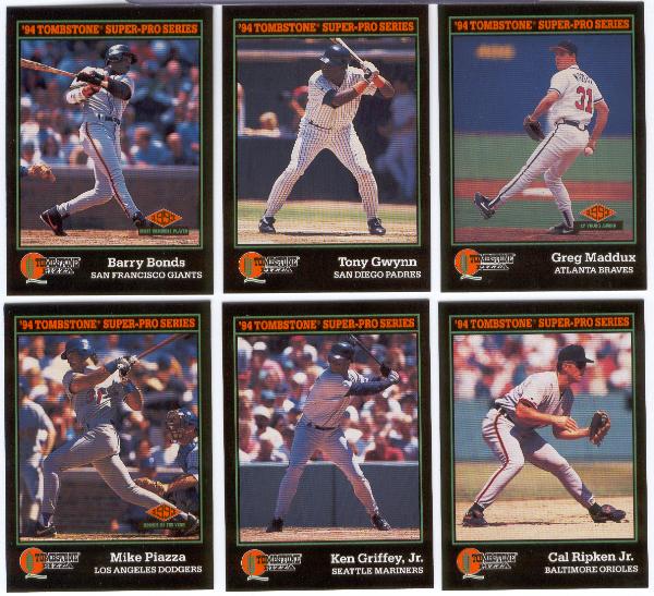 1994 Tombstone Pizza Baseball Complete Sets of 30- 10 Sets