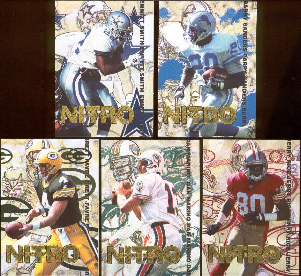 1995 Collectors Edge Football- "Nitro Redemption" Complete Sets of 25- 4 Sets!
