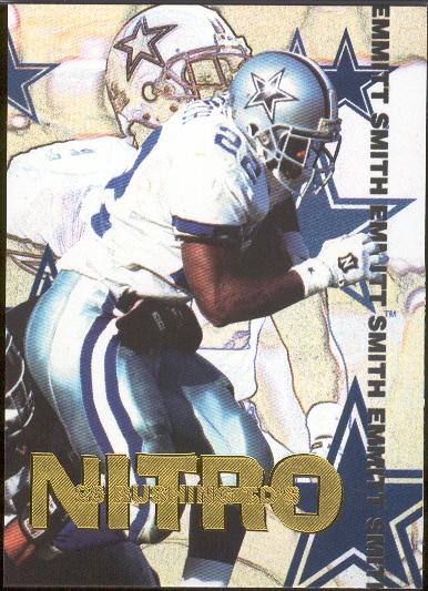 1995 Collectors Edge Football- "Nitro Redemption"- #4 Emmitt Smith, Cowboys- 10 Cards