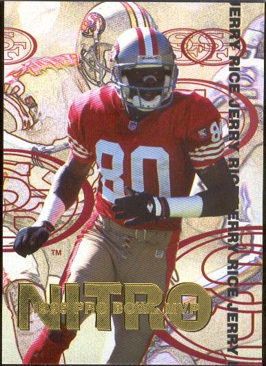 1995 Collectors Edge Football- "Nitro Redemption"- #24 Jerry Rice, 49ers- 10 Cards
