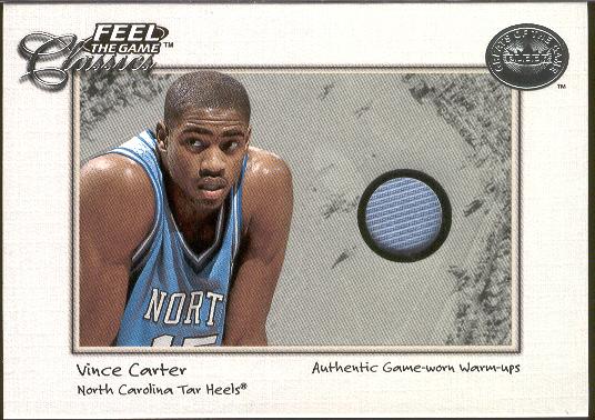 2001 Greats of the Game Bskt.- "Feel the Game Classics"- Vince Carter, U. of North Carolina