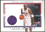 2001-02 Fleer Genuine Bskt.- Genuine Coverage Plus- Vince Carter, Raptors