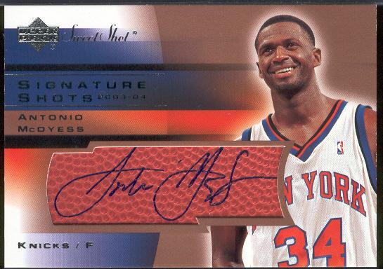 2003-04 Upper Deck Sweet Shots Bskt.- "Signature Shots"- #AM Antonio McDyess, Knicks