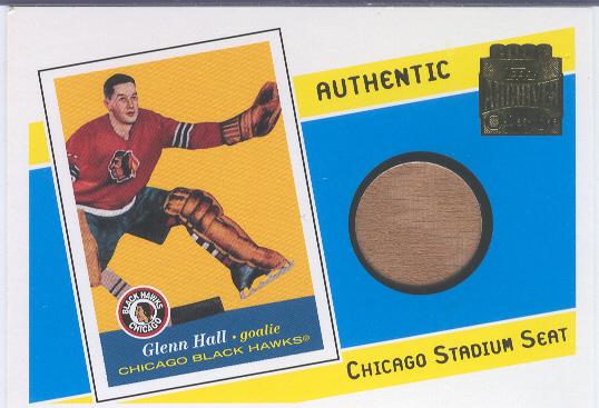 2001-02 Topps Archives Hockey- "Arena Seats"- #AS-GHa Glenn Hall, Black Hawks
