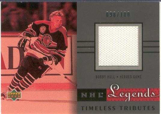 2001-02 Upper Deck Legends Hockey- "Legends Jerseys"- #TT-BH Bobby Hull- #98/100