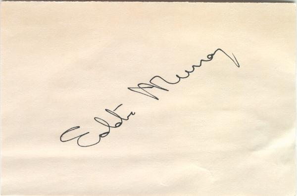 Eddie Murray Autograph 4x6 Card