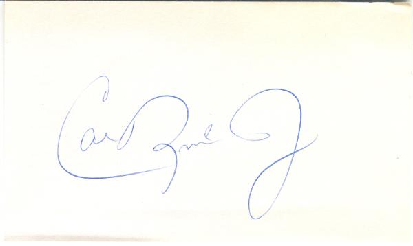 Cal Ripken, Jr. Autographed 3x5 Card