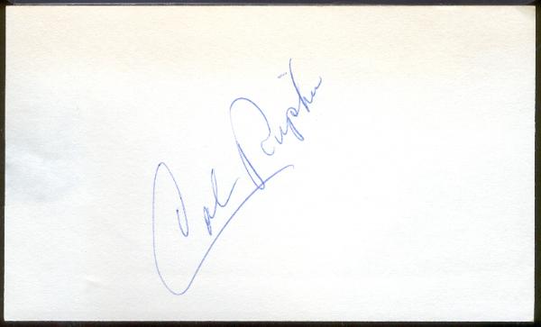 Cal Ripken, Sr. Autographed 3x5 Card