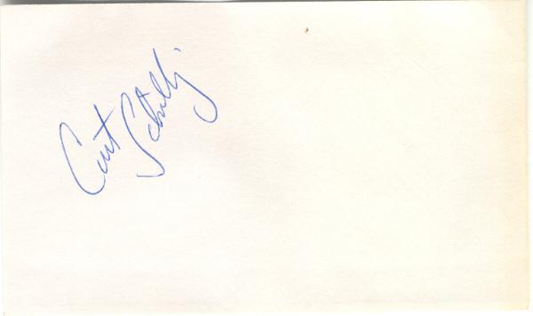 Curt Schilling Autographed 3x5 Card