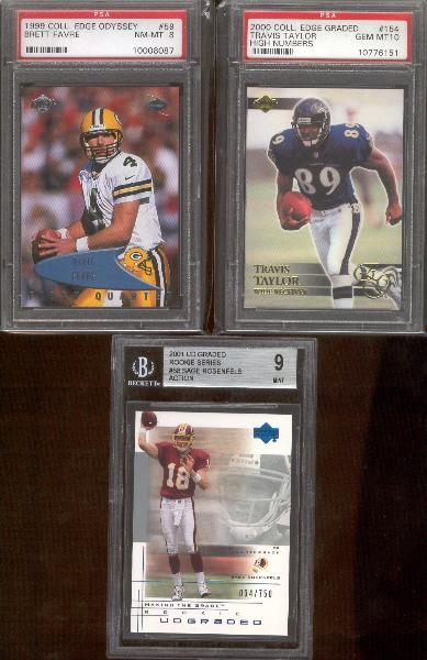 Clean-Up Lot of 3 Different Graded Cards