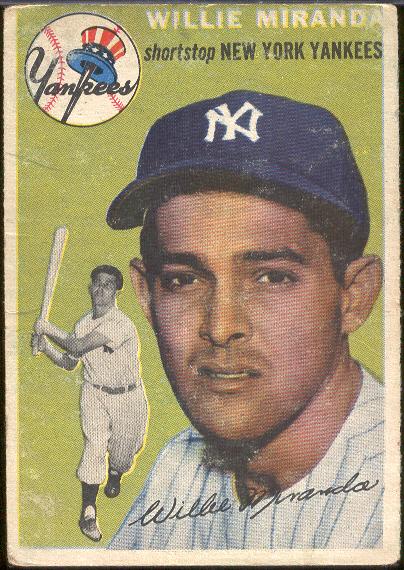 1954 T Bb- #56 Willie Miranda, Yankees