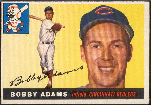1955 T Bb- #178 Bobby Adams, Reds