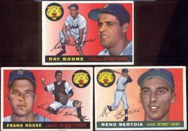 1955 T Bb- 3 Diff. Detroit Tigers
