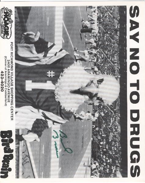 1980s? Philadelphia Eagles Mascot(Bird Brain) Autographed B & W 8x10s- 30 Photos