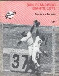 1971 Cincinnati Reds @ San Francisco Giants Bsbl. Program