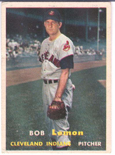 1957 T Bb- #120 Bob Lemon