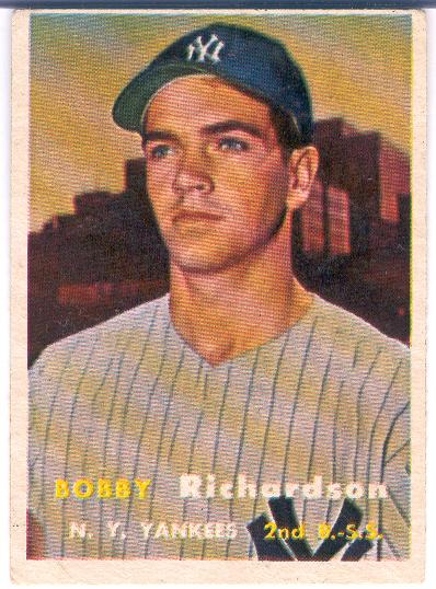 1957 T Bb- #286 Bobby Richardson RC