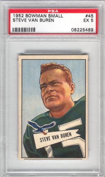 1952 Bowman Football Small- #45 Steve Van Buren, Philadelphia Eagles
