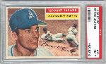 1956 Topps Baseball- #151 Spook Jacobs, KC A’s- PSA NM 7 