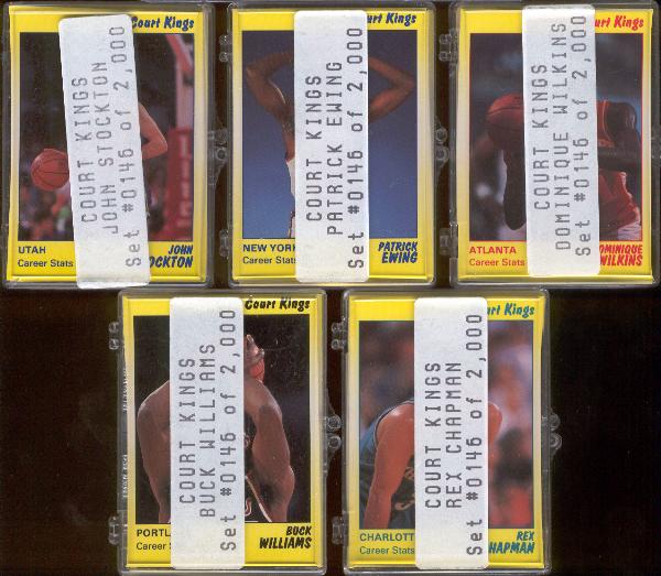 1990 Star Co. "Court Kings" Complete Sets of 9- 5 Diff. Sets- All Numbered  Set #146 of 2,000! 