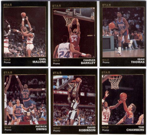 1990 Star Co. "Gold" Promo Cards- 6 Diff.- Only 300 Made of Each! 