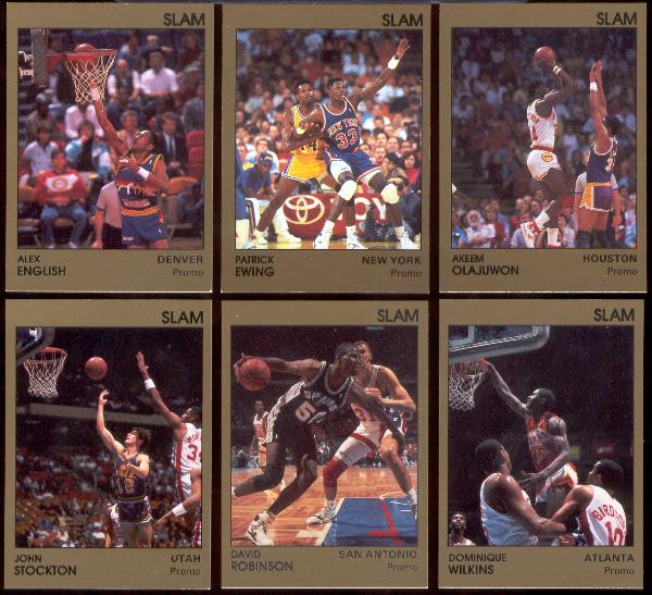 1990 Star Co. "Slam" Promo Cards- 6 Diff.