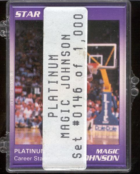 1990 Star Co. "Platinum" Magic Johnson Complete Set of 9- Set #146/1,000!